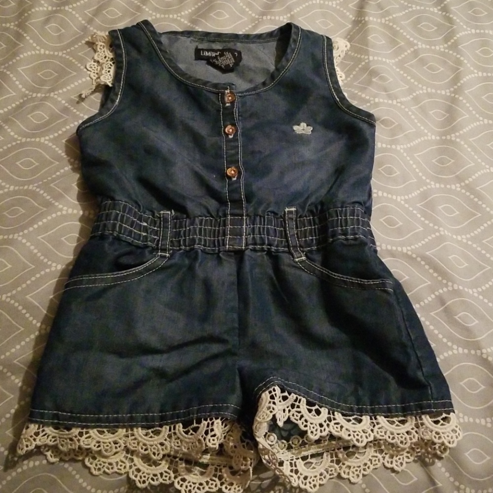 Jean with lace jumpsuit 2T